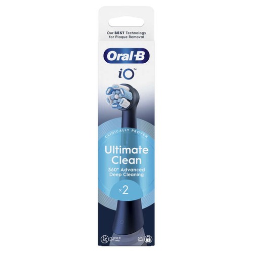 Oral-B iO Ultimate Clean Noir Brossettes Rondes x2
