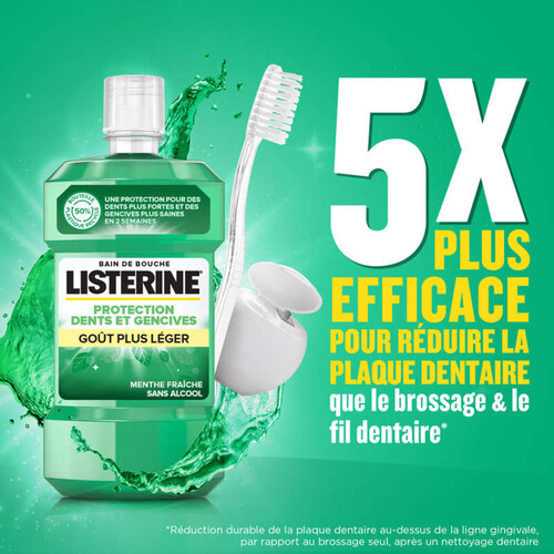 Listerine Bain De Bouche Protection Dents Et Gencives Gout + Léger 500Ml