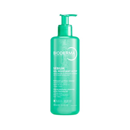 Bioderma Sébium Gel Moussant Actif nettoyant anti-imperfections peau grasse 400ml