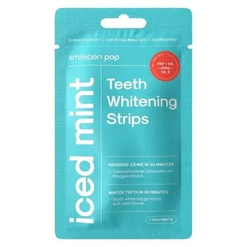 Pop Bandes de blanchiment dentaire Iced Mint *14 bandes/7 traitements