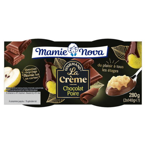 Mamie Nova Crème poire chocolat 2x140g