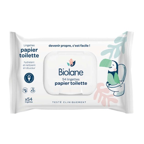 Biolane Lingettes papier toilette x54