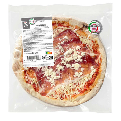 L'Italie des Pizzas Pizza Tirolese Speck et Gorgonzola 550g