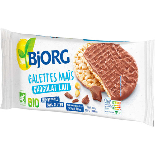 Bjorg Galettes De Maïs Au Chocolat Lait Bio 100G