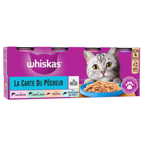 Whiskas 4X390G Whisk.En Gelee Poissons