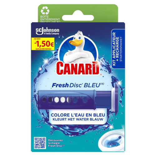 Canard WC Fresh Disc® Bleu  Kit Applicateur + Recharge