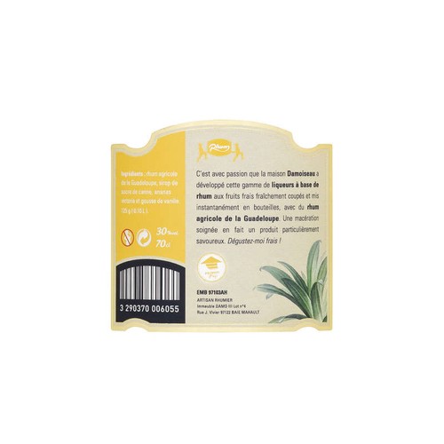 Damoiseau Rhum Arrangé Ananas Vanille 70cl