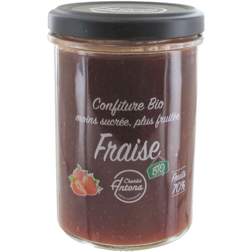 Charles Antona Confiture Fruitée Fraise Bio 220g