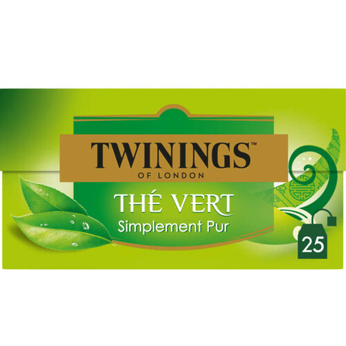 Twinings Thé Vert Simplement Pur 25 Sachets 50G