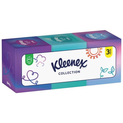 Kleenex Collection Cube Trio Mouchoirs Design Tendance 3x48