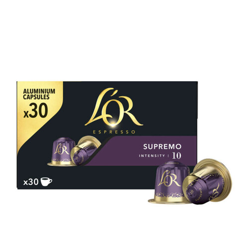 L’or espresso supremo cafe en capsules intensité 10 en capsules x 30 - 156g