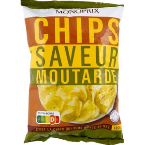 Monoprix Chips à la moutarde 125g