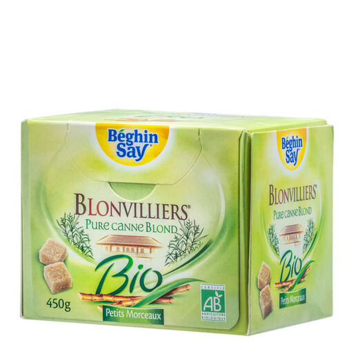 Béghin Say Blonvilliers sucre blond de canne en morceaux bio 450g