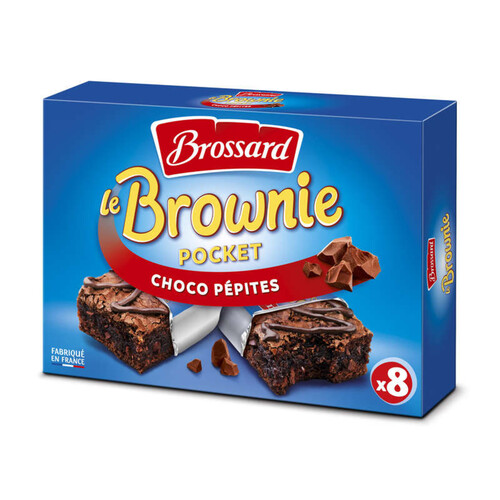 Brossard Mini Brownie choco pépites pocket 240g