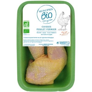Monoprix Bio Origines Cuisses De Poulet Fermier x2