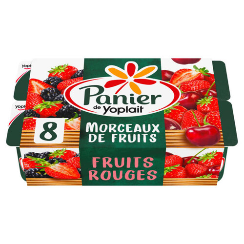 Yoplait panier de yoplait morceaux fruits rouges 8x 125g