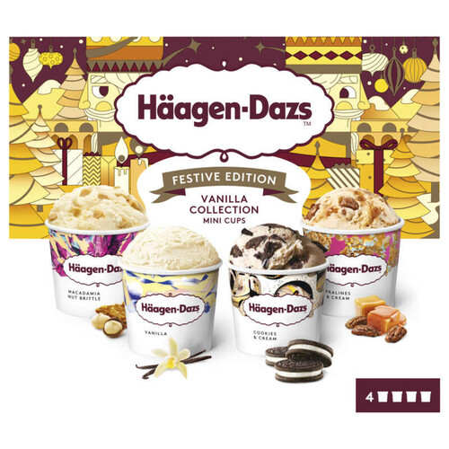 Haagen Dazs Haagen 4 minicup vanilla 321g