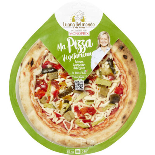 Luana Belmondo x Monoprix Ma Pizza Végétarienne 440g