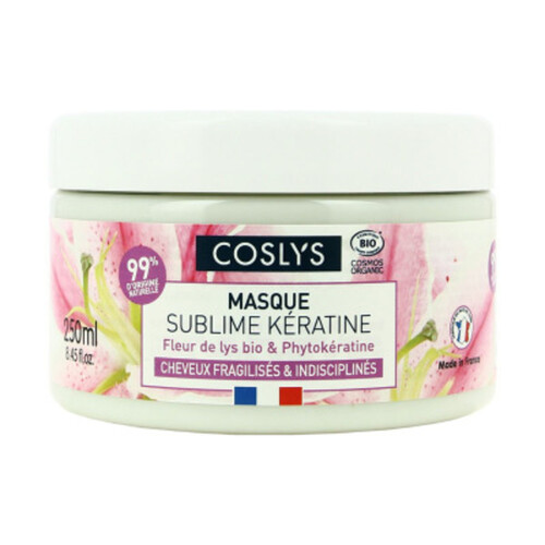 Coslys masque sublime kératine cheveux fragilisés 250ml