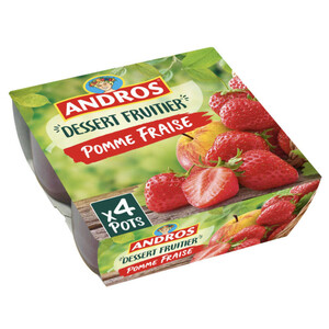 Andros Compote Pomme Fraise 4x100g