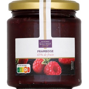 Monoprix Gourmet Confiture framboises intenses 330g