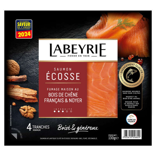Labeyrie saumon fumé L'Ecosse 4 tranches 130 g