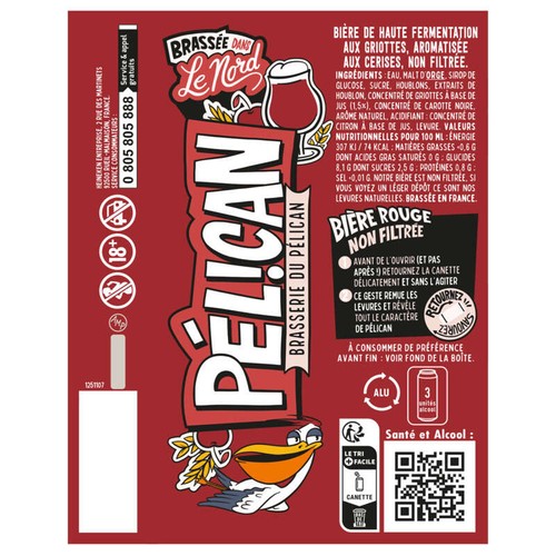 Pélican Rouge boite 50cl