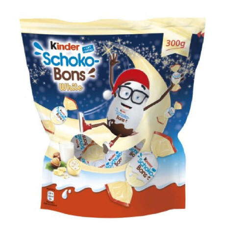 Kinder Shoko-bons Chocolat Blanc Fourrés Lait Et Noisettes 300g