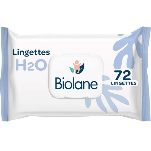 Biolane Lingettes Epaisses H2O Recharge x72