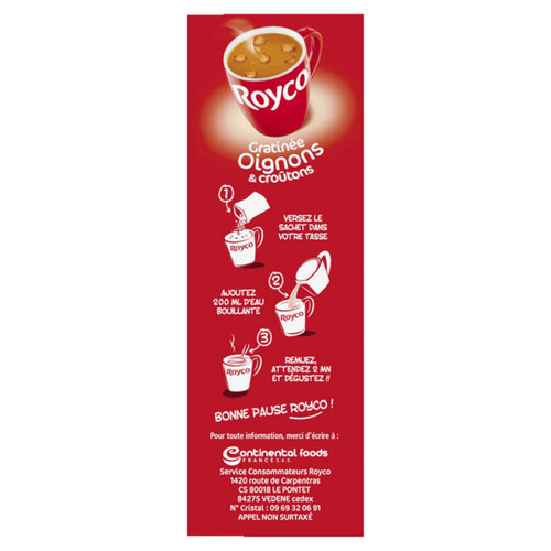 Royco Soupe Gratinée oignons & croûtons 4x15,6g