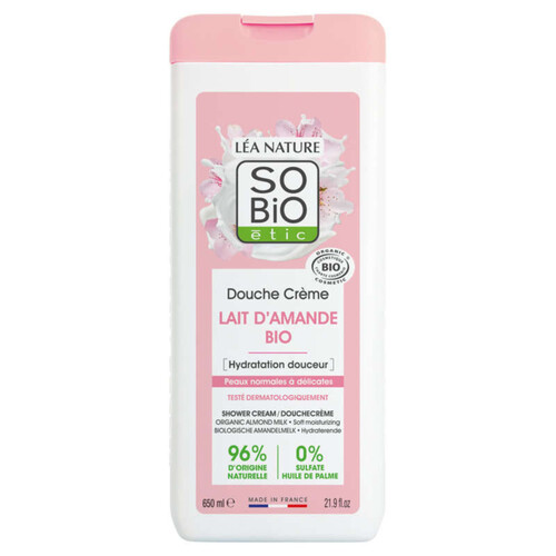 SO'BiO Étic Crème Douche Hydratant au Lait d'Amande 650ml