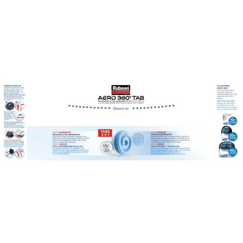 Rubson Absorbeur Aero 360° Recharge Neutre Lot de 6