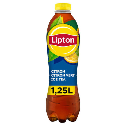Lipton - Ice Tea - Boisson au thé saveur citron citron vert - La bouteille de 1,25L