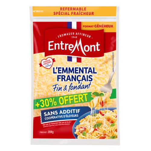 Entremont Emmental râpe 160g+30% offert
