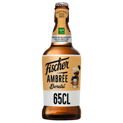 Fischer Doreleï Bière Ambrée D'Alsace 6.3° 65 Cl