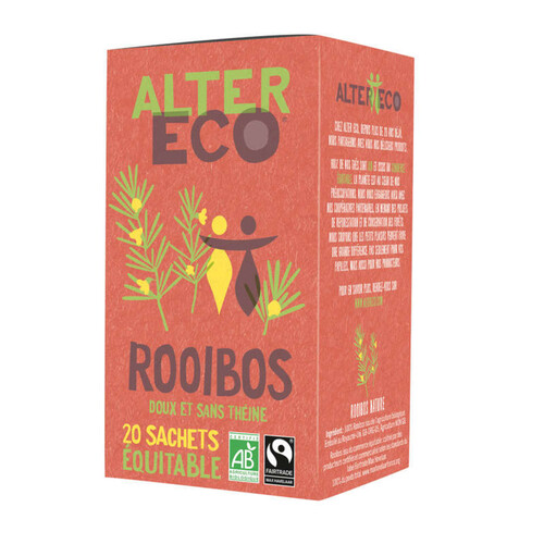 Alter Eco Rooibos Thé Rouge Sans Théine Bio & Equitable 20 Sachets 40G