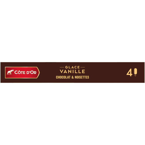 Côte d'Or 4 Bâtonnets Vanille Chocolat Lait Noisette 260g