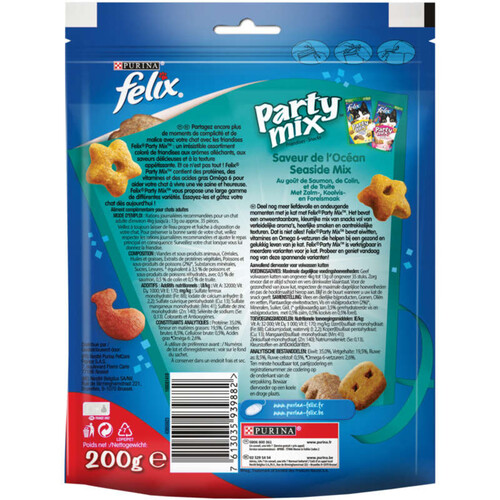 Purina Felix Party Mix Friandises Saveur de l'océan 200g