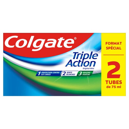 Colgate Dentifrice Triple Action  2x75ml