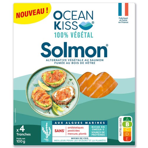 Ocean Kiss Solmon 100% Végétal Alternative Saumon Fumé 100g