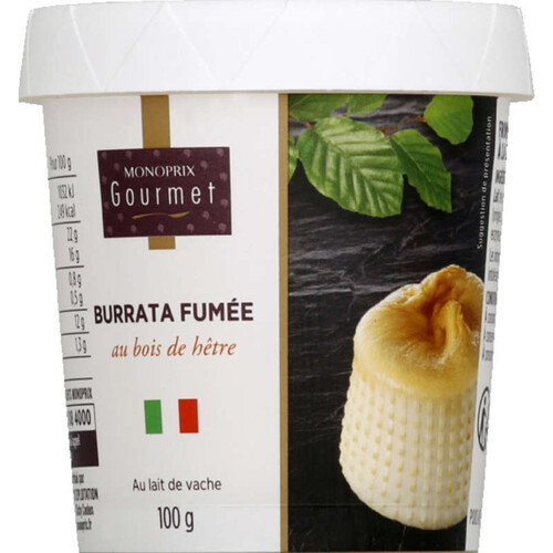 Monoprix Gourmet Burrata Fumée 100g