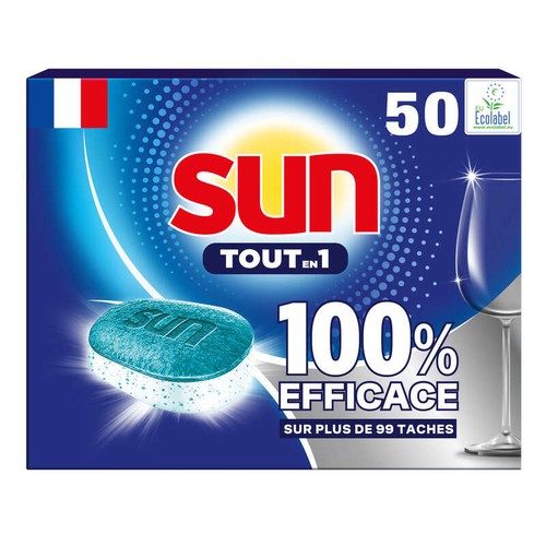 Sun Tablettes Lave-vaisselle Tout en 1 Efficacité x50