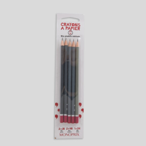Monoprix Crayons À Papier 2B, Hb Et 2H