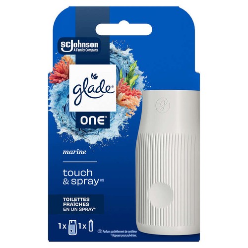 Glade OneTM Touch & Spray Diffuseur Marine - Infusé aux huiles essentielles