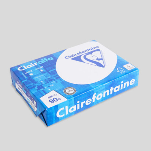 Clairefontaine feuilles A4, blanches, 90g/m²