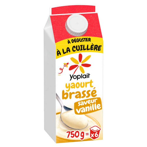 Yaourt en Brique Yoplait Brassé Saveur Vanille 750g