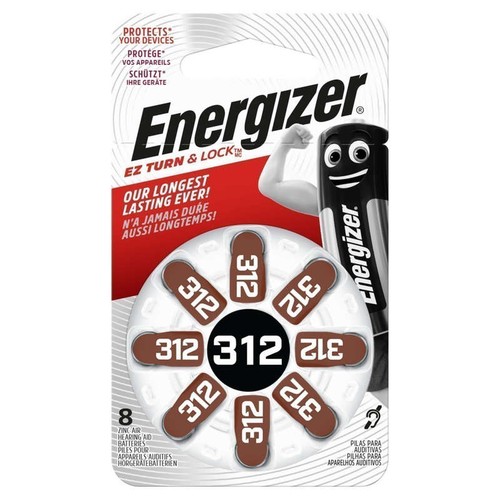 Energizer Piles pour Prothèses Auditives 312x4