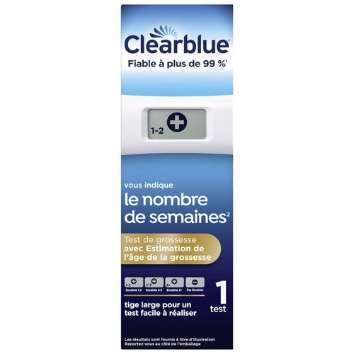 Clearblue Test De Grossesse Digital Avec Estimation De L’Âge De La Grossesse X1