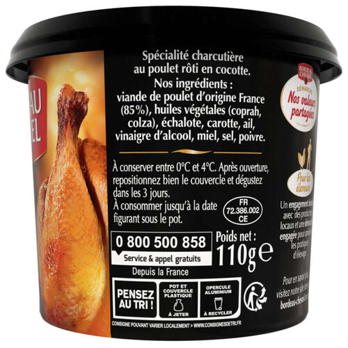 Bordeau Chesnel Spécialité Charcutière au Poulet Rôti en Cocotte 110 g