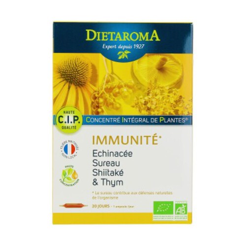 [Par Naturalia] Dietaroma Cip Immunité Concentré intégré de plantes Bio 20 Ampoules